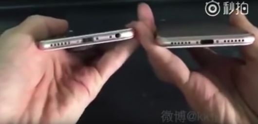 iPhone6sとiPhone7のスピーカー及びイヤホンジャック比較