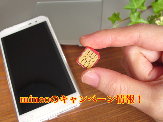 格安SIMのmineoが音声通話付きプランのキャンペーンで1年間900円引きの410円から使える！